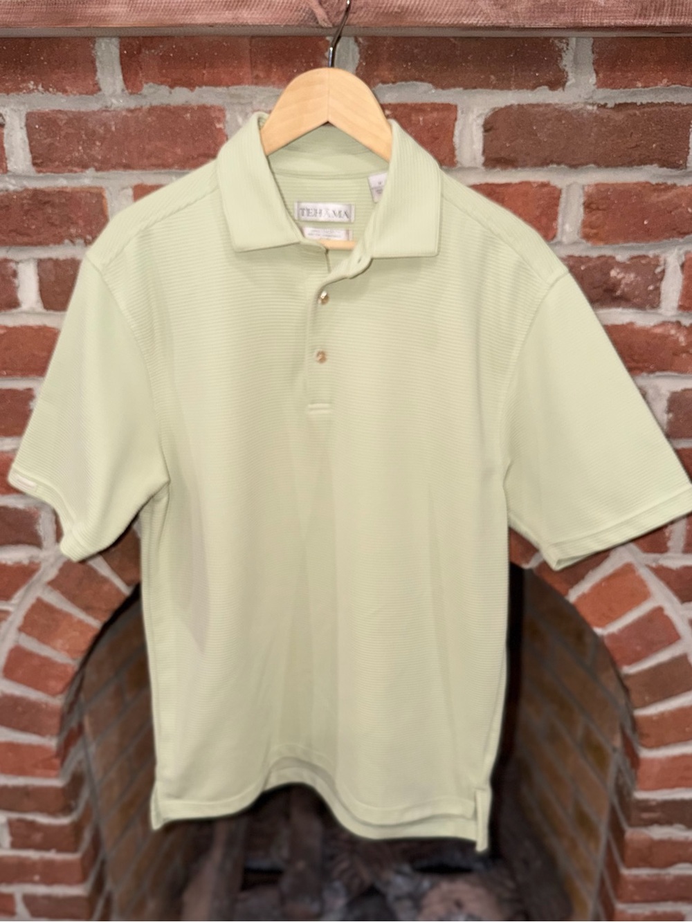 TEHAMA Pale Green Men's Polo Shirt